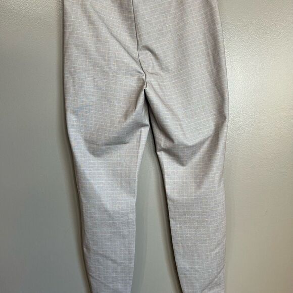 Nanette Lepore pull on grey white checkered ankle pants academia professional - Picture 16 of 16